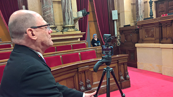 Filming day of Terry Berkowitz's video exhibition at The Parliament of Catalonia Filming day of Terry Berkowitz's video exhibition at The Parliament of Catalonia