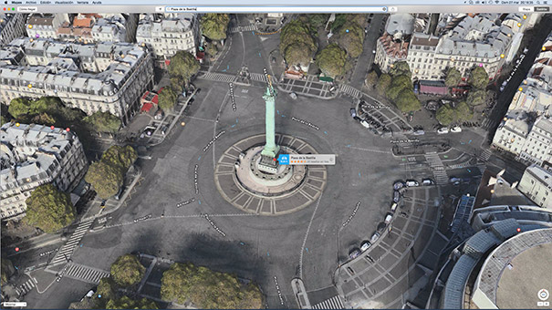 La Galerie Légitime 2.0: Place de la Bastille by Apple Maps