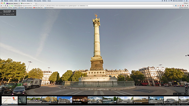 La Galerie Légitime 2.0: Place de la Bastille by Google Maps